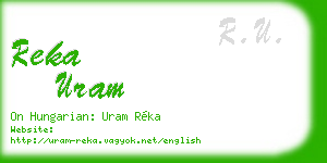 reka uram business card